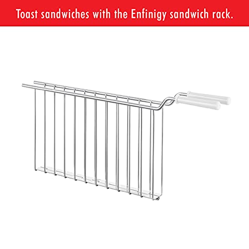 ZWILLING Enfinigy 2 Long Slot Toaster, 4 Slices with Extra Wide 1.5" Slots for Bagels, 7 Toast Settings, Even Toasting, Reheat, Cancel, Defrost, Silver