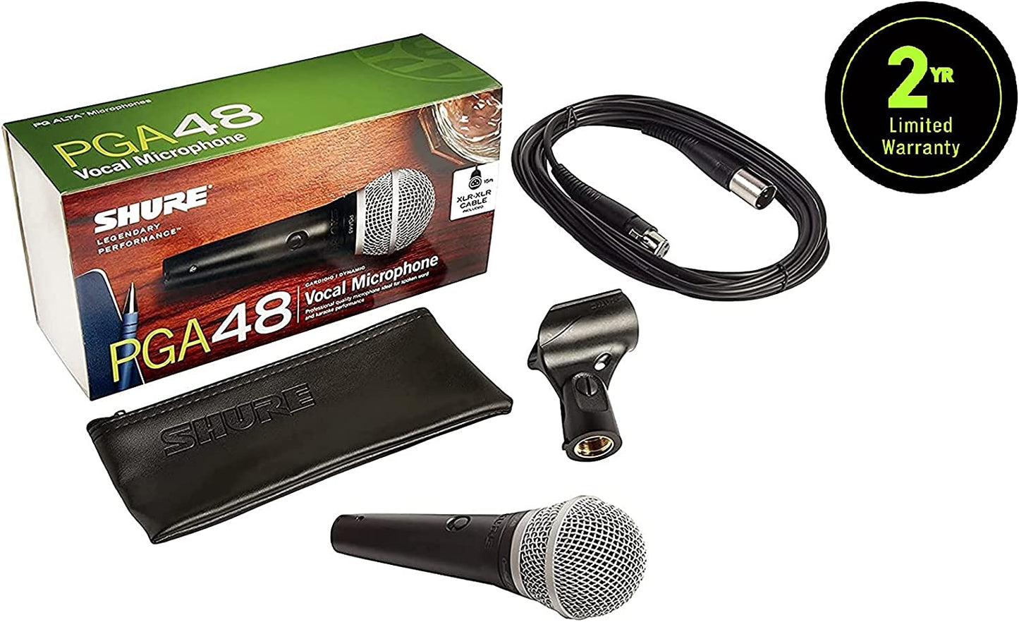 Shure PGA48-XLR Cardioid Dynamic Vocal Microphone