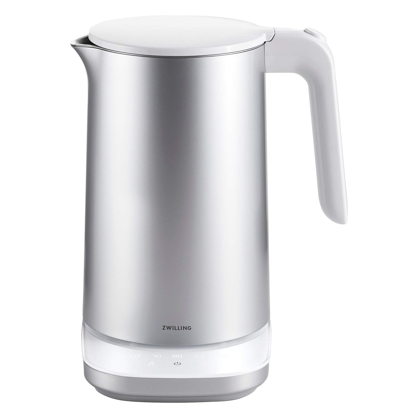 ZWILLING Enfinigy Cool Touch 1.5-Liter Electric Kettle Pro, Cordless Tea Kettle & Hot Water, Silver