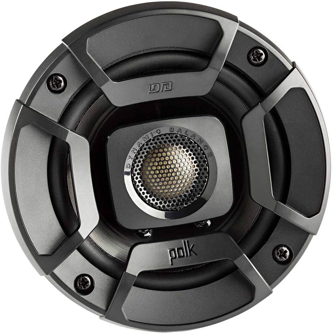 Polk Audio DB402 DB+ Series 4 Coaxial Speakers with Marine Certification, Black