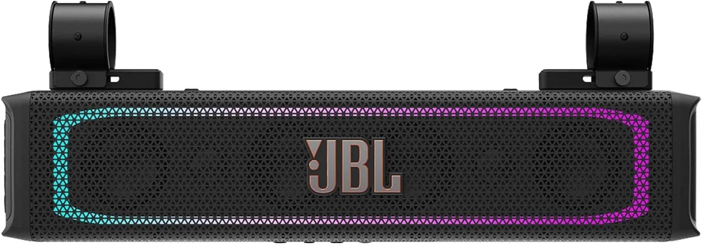 JBL RallyBar - 21" Bluetooth Universal Outdoor Vehicle Soundbar with Built-in 150w RMS Amplifier, LED Lights, IP66 Water & Dust Resistant, Black