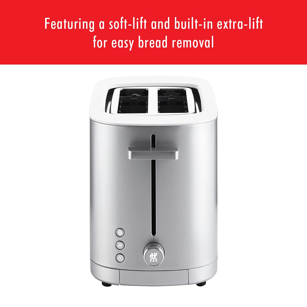 Zwilling Enfinigy 2 Slice Toaster with Extra Wide 1.5" Slots for Bagels