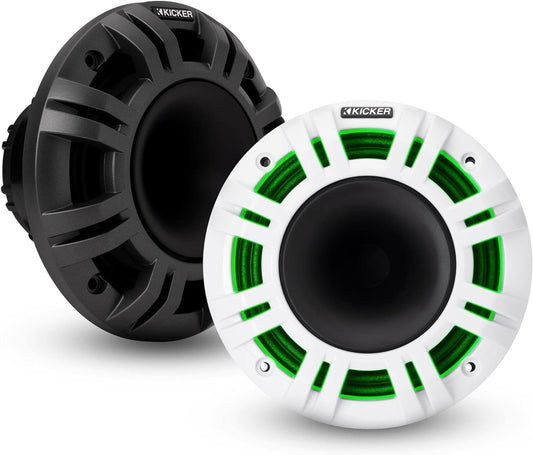 Kicker 48KMXL654 6.5" 4-Ohm RGB-LED KMXL Horn-Loaded Marine Coaxial Speakers (Pair)