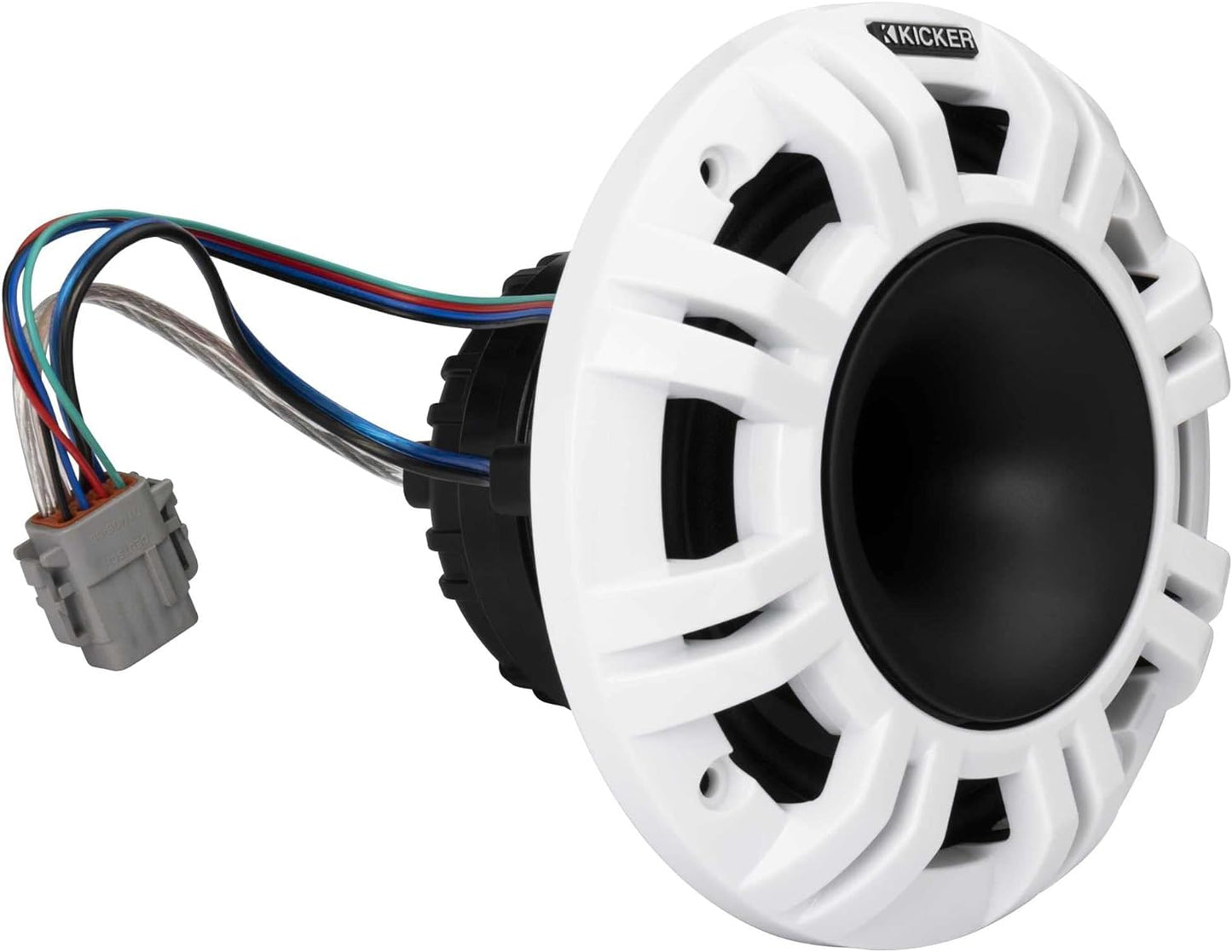 Kicker 48KMXL654 6.5" 4-Ohm RGB-LED KMXL Horn-Loaded Marine Coaxial Speakers (Pair)