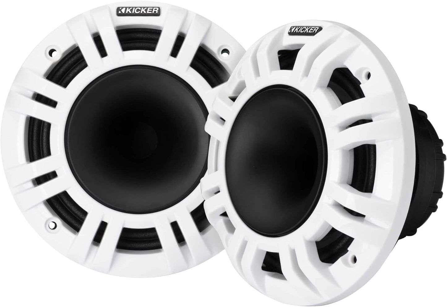 Kicker 48KMXL654 6.5" 4-Ohm RGB-LED KMXL Horn-Loaded Marine Coaxial Speakers (Pair)