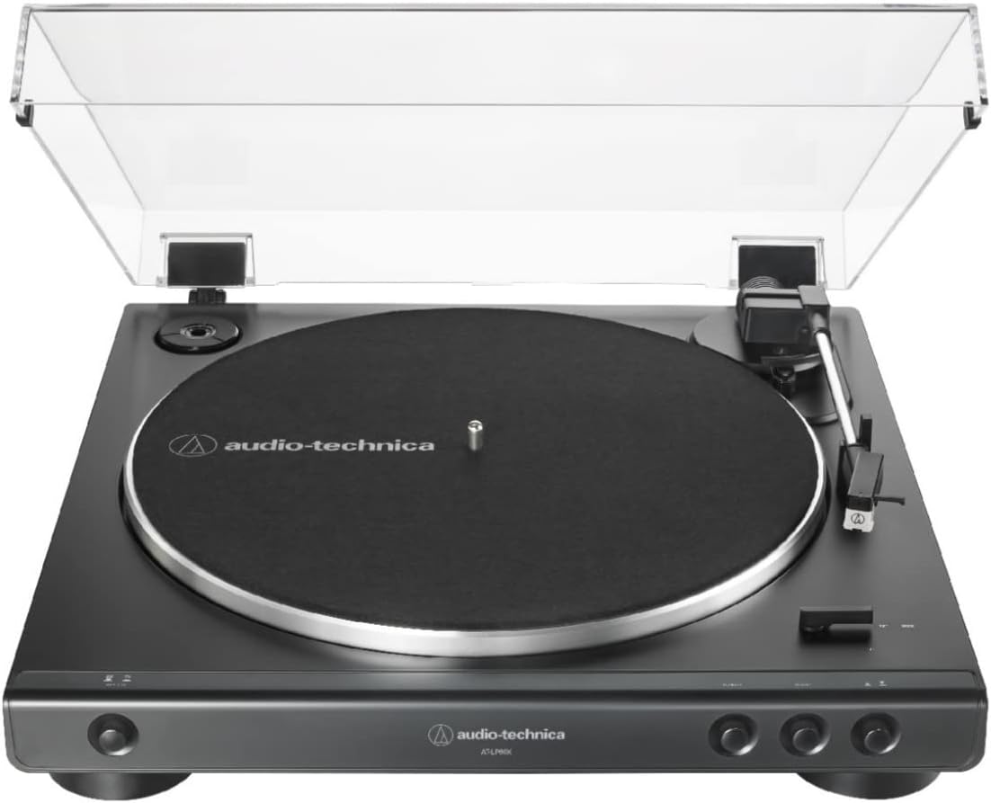 Audio-Technica AT-LP60X-BK Turntable, (Black) with  Kanto TUK Matte Black Powered Speakers - Bundle -  - electronicsexpo.com