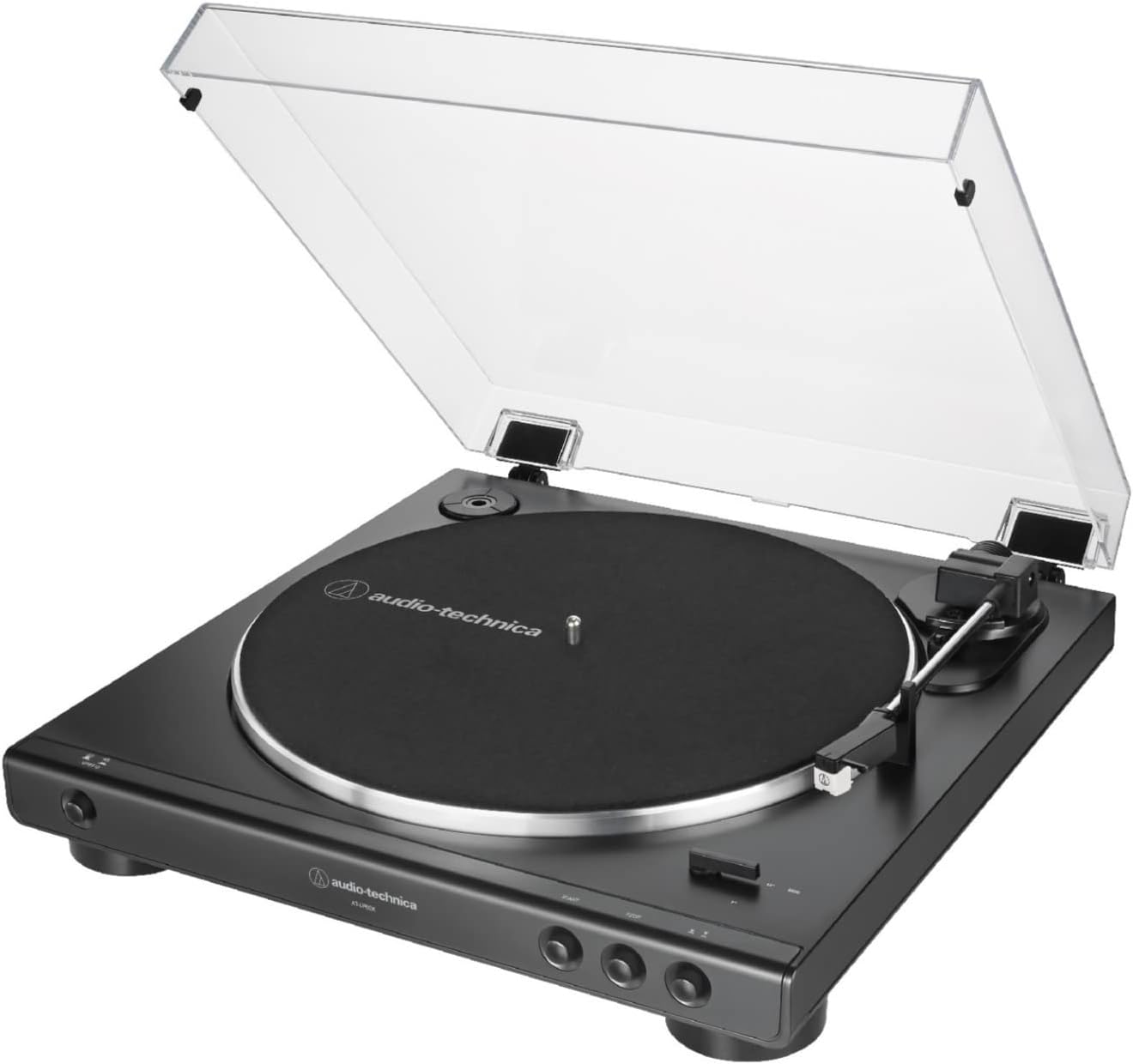 Audio-Technica AT-LP60X-BK Turntable, (Black) with  Kanto TUK Matte Black Powered Speakers - Bundle -  - electronicsexpo.com