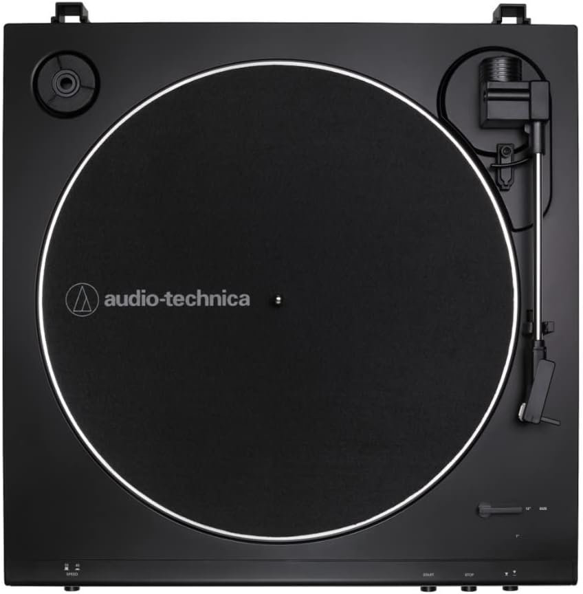 Audio-Technica AT-LP60X-BK Turntable with Klipsch R-40PM Powered Speakers (Bundle)