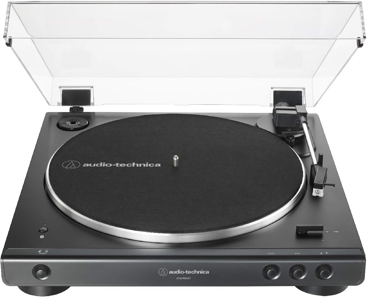 Audio-Technica AT-LP60XBT-BK Turntable (Black) with  Kanto TUK Matte Black Powered Speakers - Bundle -  - electronicsexpo.com