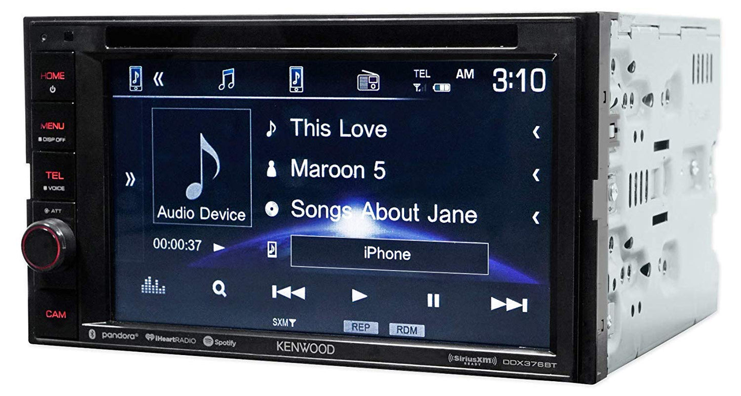 Kenwood DDX376BT 6.2" In-Dash Car DVD Monitor Bluetooth Receiver (Certified Refurbished)