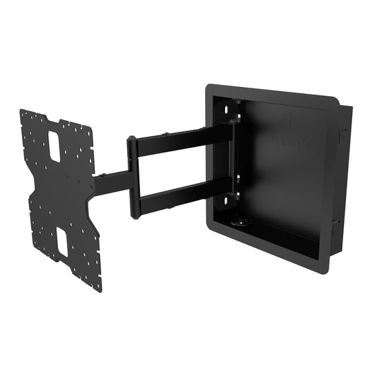 Kanto R400 Recessed in-Wall Full Motion Articulating TV Mount for 35" - 65" TVs | 300x300 VESA No Gap Flush Install | 0.3" Profile 400x400 VESA | Swivel and Tilt Capable | Cable Management Clips