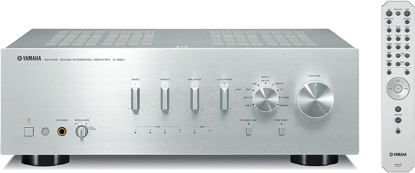 Yamaha A-S801 Integrated Stereo Amplifier with Built-In DAC (Open Box)