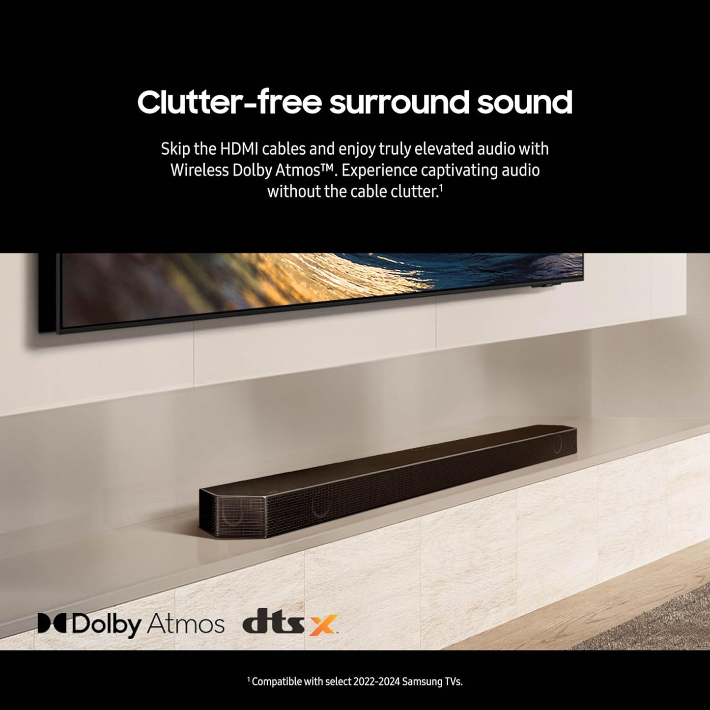 Samsung HW-Q990D Powered 11.1.4-Channel Sound Bar System with Wi-Fi, Apple AirPlay 2, Dolby Atmos, and DTS:X