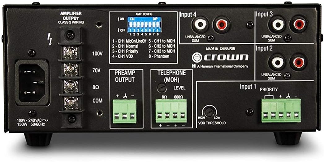 Crown 160MA Four-input, 60-Watt Mixer/Amplifier - Misc - electronicsexpo.com