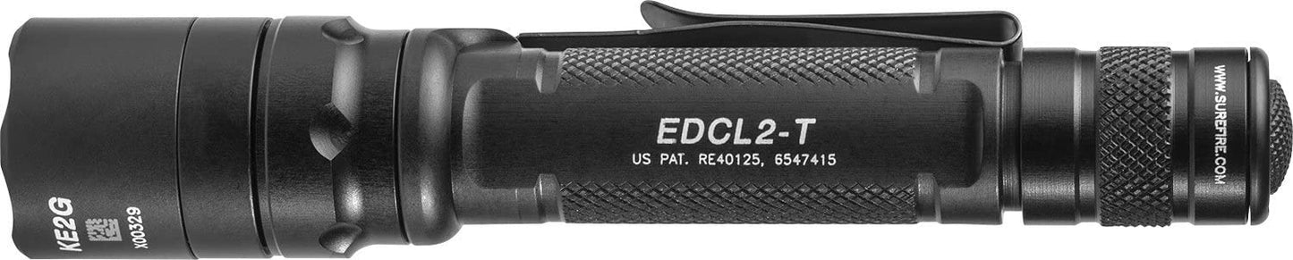 SureFire EDCL2-T Handhelds/Everyday Carry Light, Black, 1,200 Lumen, Pack of 1