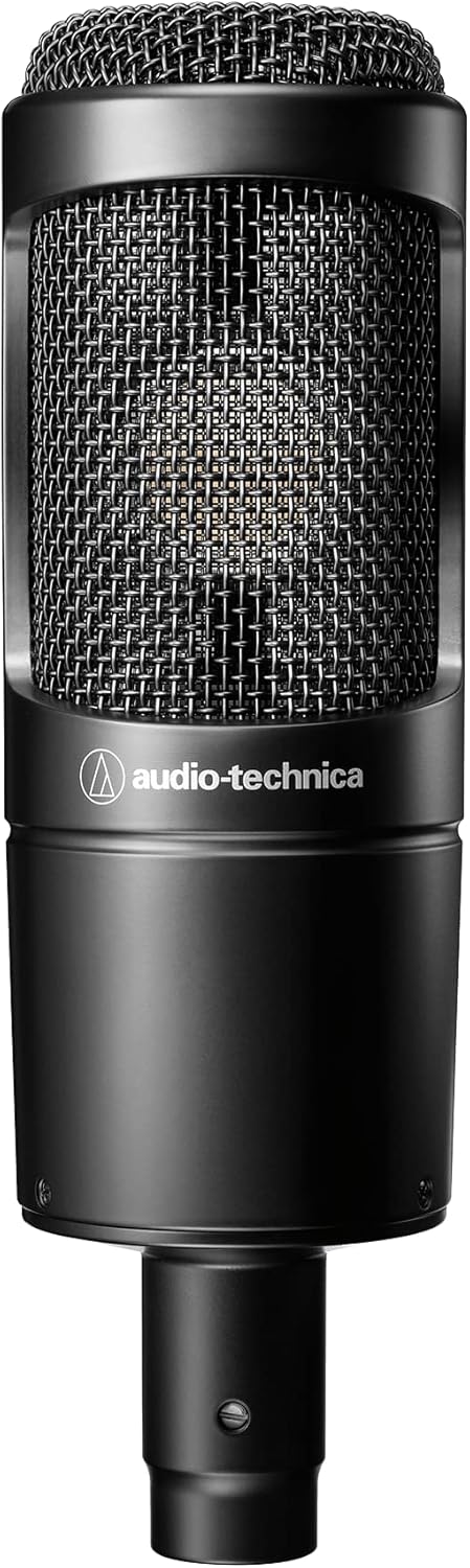 Audio-Technica AT2035 Cardioid Condenser Microphone, Perfect for Studio, Podcasting & Streaming, XLR Output, Includes Custom Shock Mount, Black