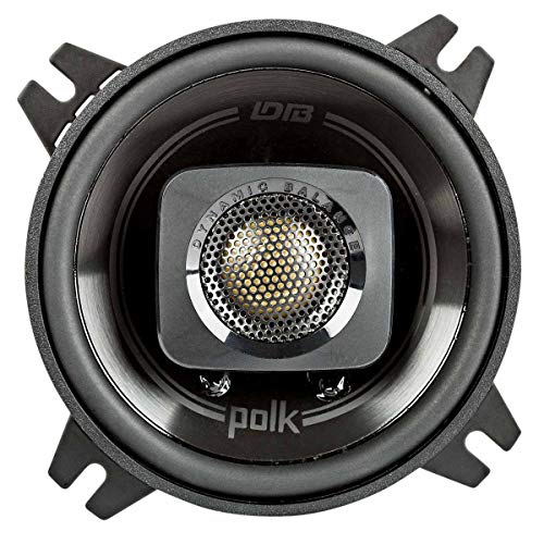 Polk Audio DB402 DB+ Series 4 Coaxial Speakers with Marine Certification, Black