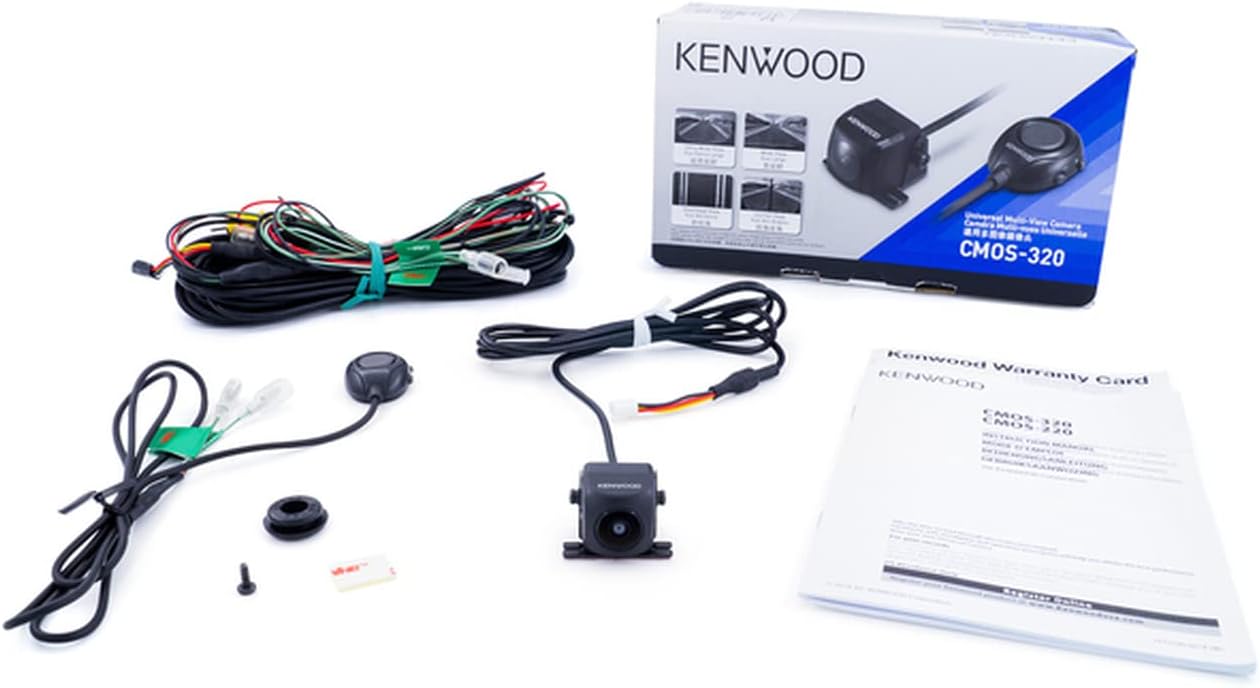 Kenwood CMOS-320LP Front or Rear View Camera with License Plate Mounting Kit & Camera Switch Unit (Open Box)