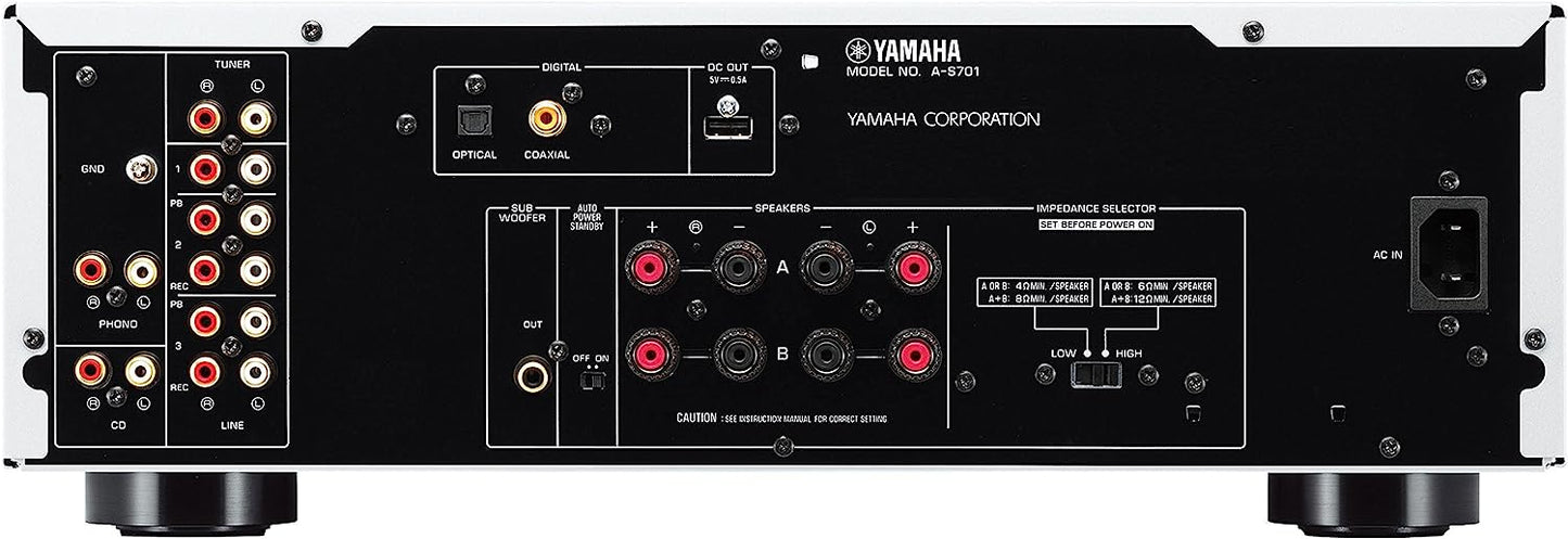 Yamaha A-S701SL Natural Sound Integrated Stereo Amplifier (Silver)