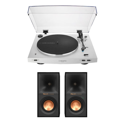 Audio Technica AT-LP3XBT-WH Bluetooth Turntable (White) with Klipsch R-40PM Powered Speakers - Bundle -  - electronicsexpo.com