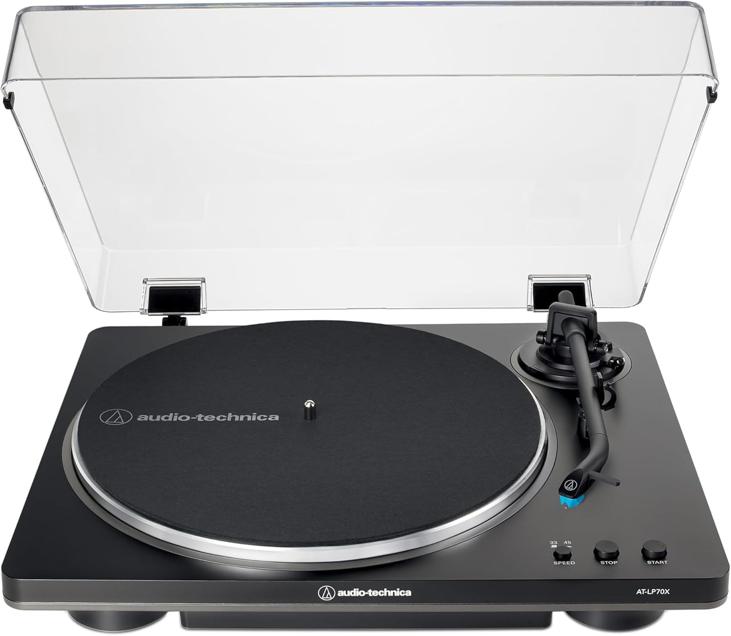 Audio-Technica Consumer AT-LP70X Fully Automatic Belt-Drive Turntable (Black and Gray)