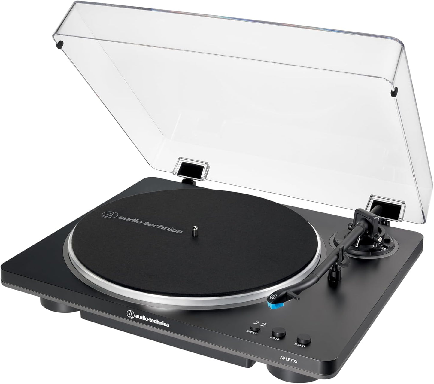 Audio-Technica Consumer AT-LP70X Fully Automatic Belt-Drive Turntable (Black and Gray)