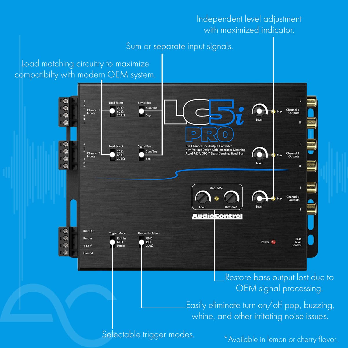 AudioControl LC5iPRO 5-Channel Line Output Converter with AccuBASS