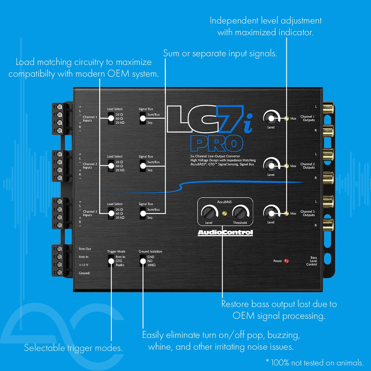 AudioControl LC7iPRO 6-Channel Line Output Converter with AccuBASS