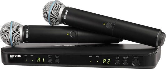 Shure BLX288/B58-H10 Dual-Channel Wireless Handheld Microphone System with Beta 58A Capsules