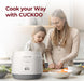 Cuckoo CR-1095 10 Cups Basic Electric Rice Cooker and Warmer, Nonstick Inner Pot (White/Gray)