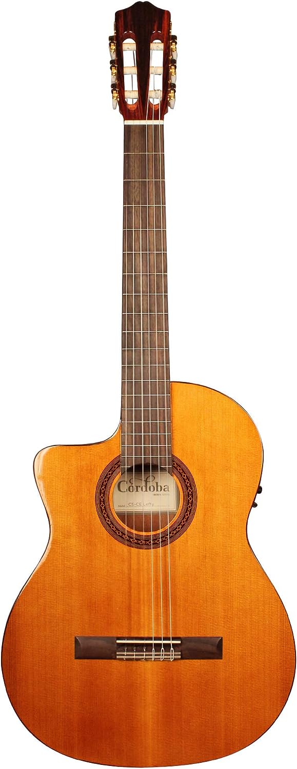 Cordoba C5-CE CD Lefty Cutaway Acoustic-Electric Nylon String Guitar (Iberia Series)