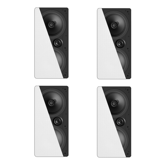 Definitive Technology DI 5.5LCR Disappearing In-Wall Series Dual 5.25" L/C/R Loudspeakers | 4 Speakers | White, Paintable Magnetic Grille | Perfect for Residential or Commercial | 2 Pairs of Speakers -  - electronicsexpo.com