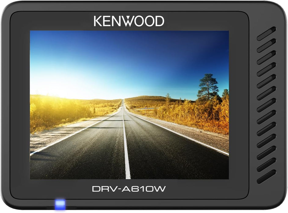 Kenwood DRV-A610WDP Compact 4K HD Dash Camera with 2" Display, Wi-Fi, and GPS