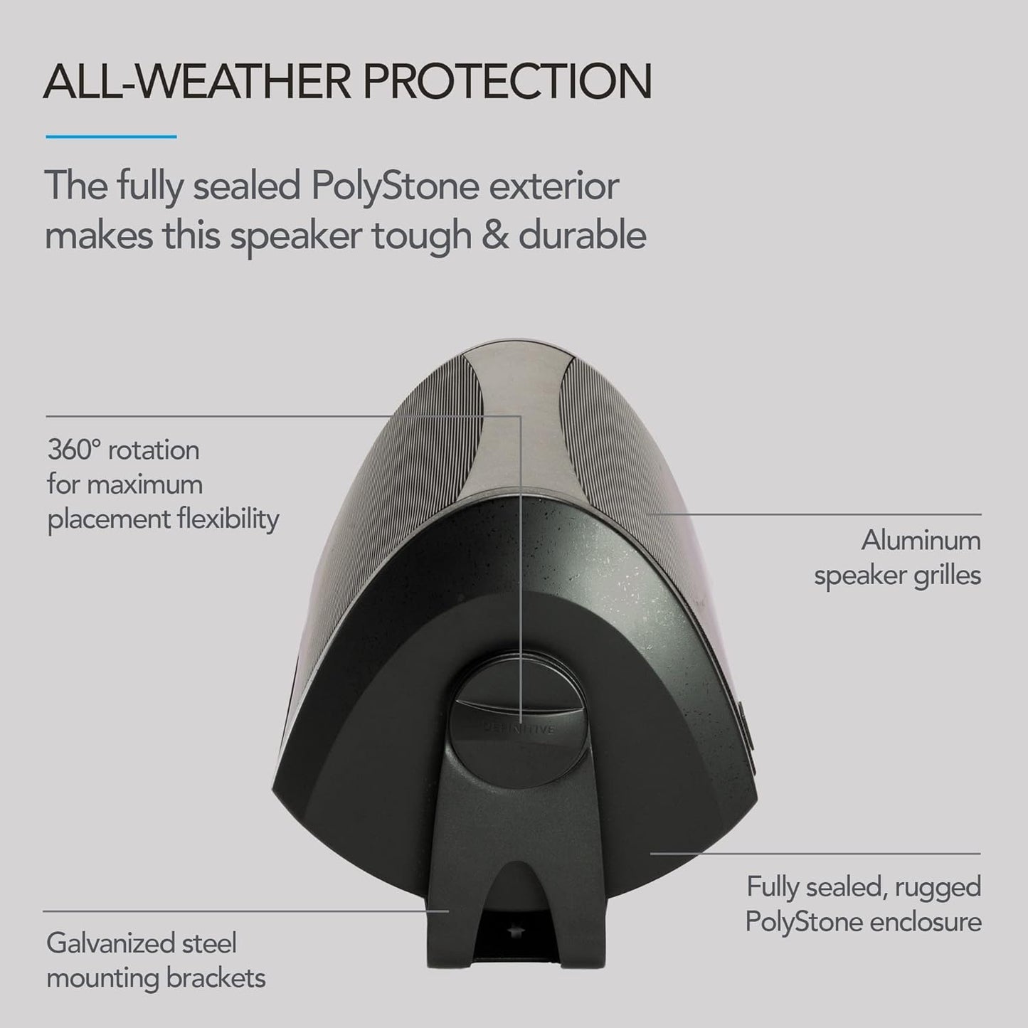 Definitive Technology AW 5500 All Weather Speaker with Bracket (Each)