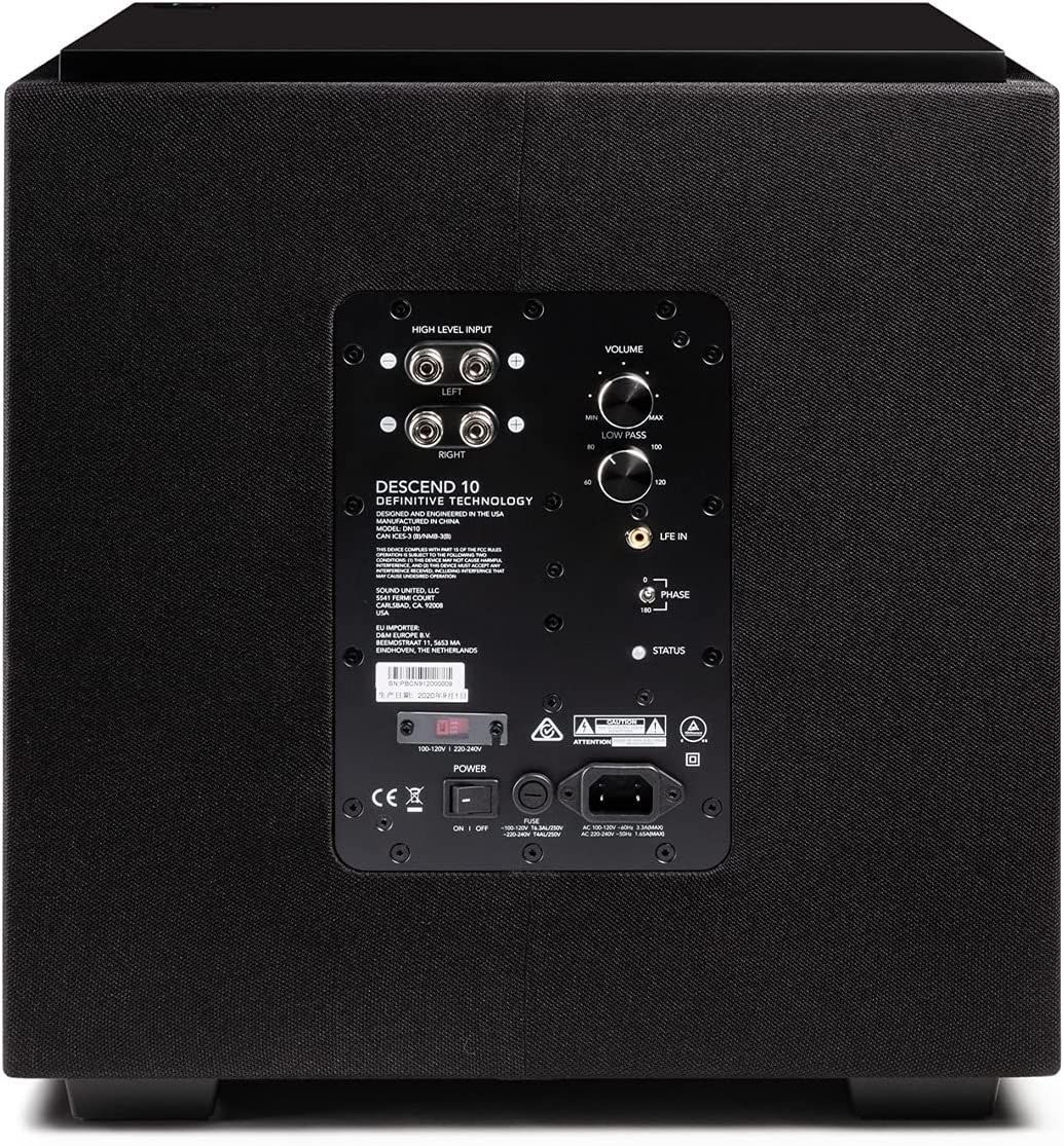 Definitive Technology Descend DN10 10" Compact Powered Subwoofer