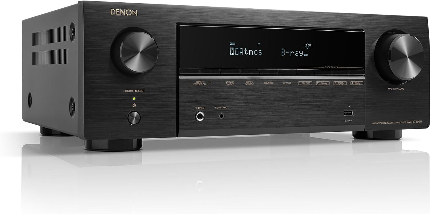 Denon AVR-X1800H 7.2 Channel 8K AV Receiver