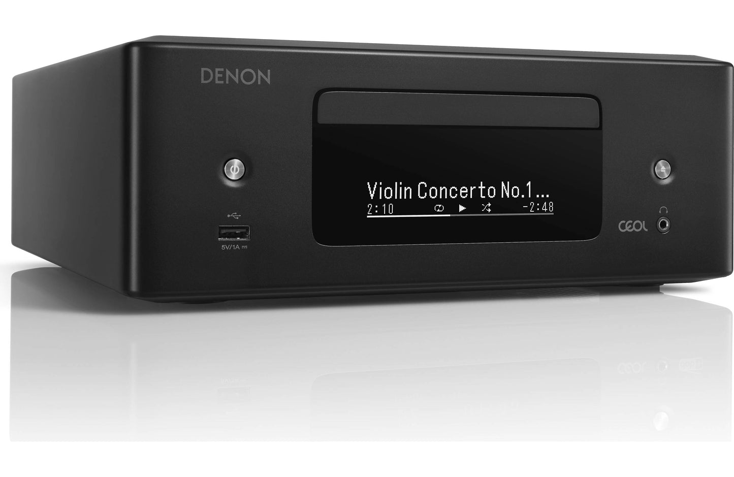 Denon CEOL RCD-N12 Compact Stereo Receiver with Built-In CD Player, Tuner, Bluetooth, Apple AirPlay 2, and HEOS Streaming