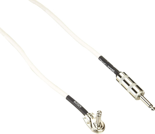 Fender Hendrix Voodoo Child Coiled Instrument Cable, with Limited, Straight/Angle (White/30ft)