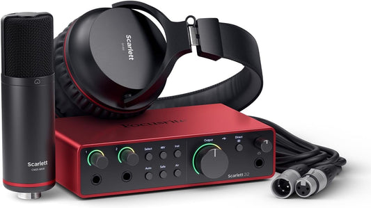 Focusrite Scarlett 2i2 Studio USB-C Audio Interface with Microphone and Headphones (4th Gen)