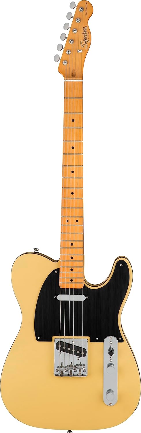 Gretsch Squier 40th Anniversary Vintage Edition Telecaster Electric Guitar (Satin Vintage Blonde/Maple Fingerboard)