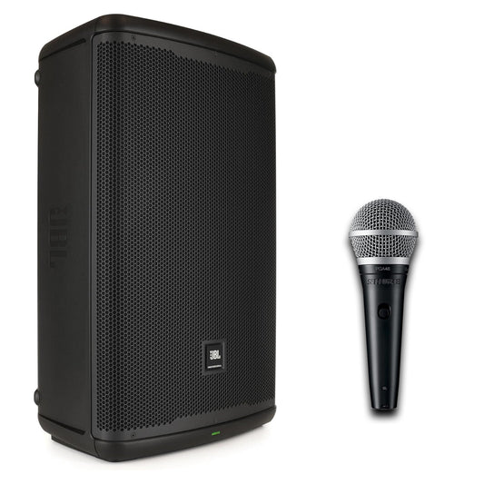 JBL Professional EON715 Powered PA Bluetooth Loudspeaker with Shure PGA48 Dynamic Microphone (Bundle)