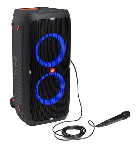 JBL PartyBox 310 Portable Bluetooth Speaker with PBM100 Wireless Microphone (Bundle)