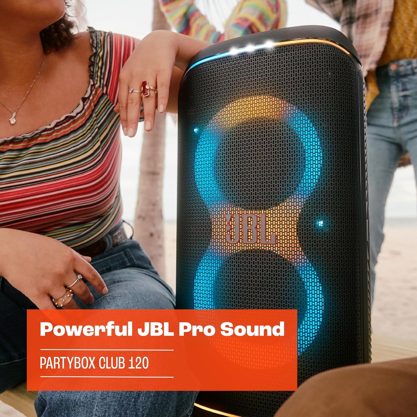 JBL PartyBox Club 120 Portable Party Speaker (White)