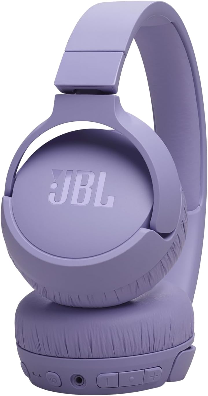 JBL Tune 670NC Adaptive Noise Cancelling with Smart Ambient Wireless On-Ear Headphones Purple (Certified Refurbished)