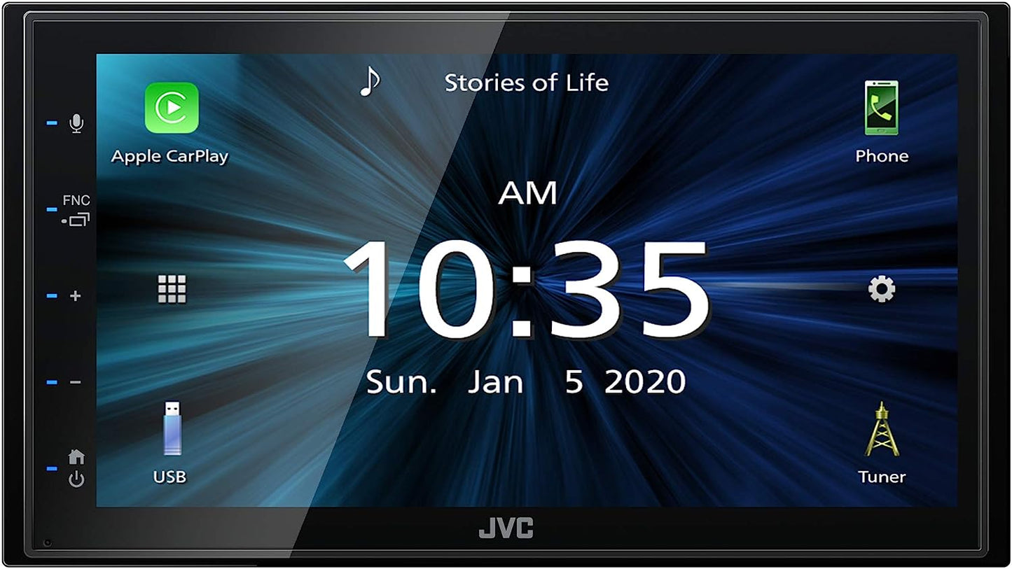 JVC KW-M560BT Apple CarPlay Android Auto Multimedia Player with 6.8" Capacitive Touchscreen