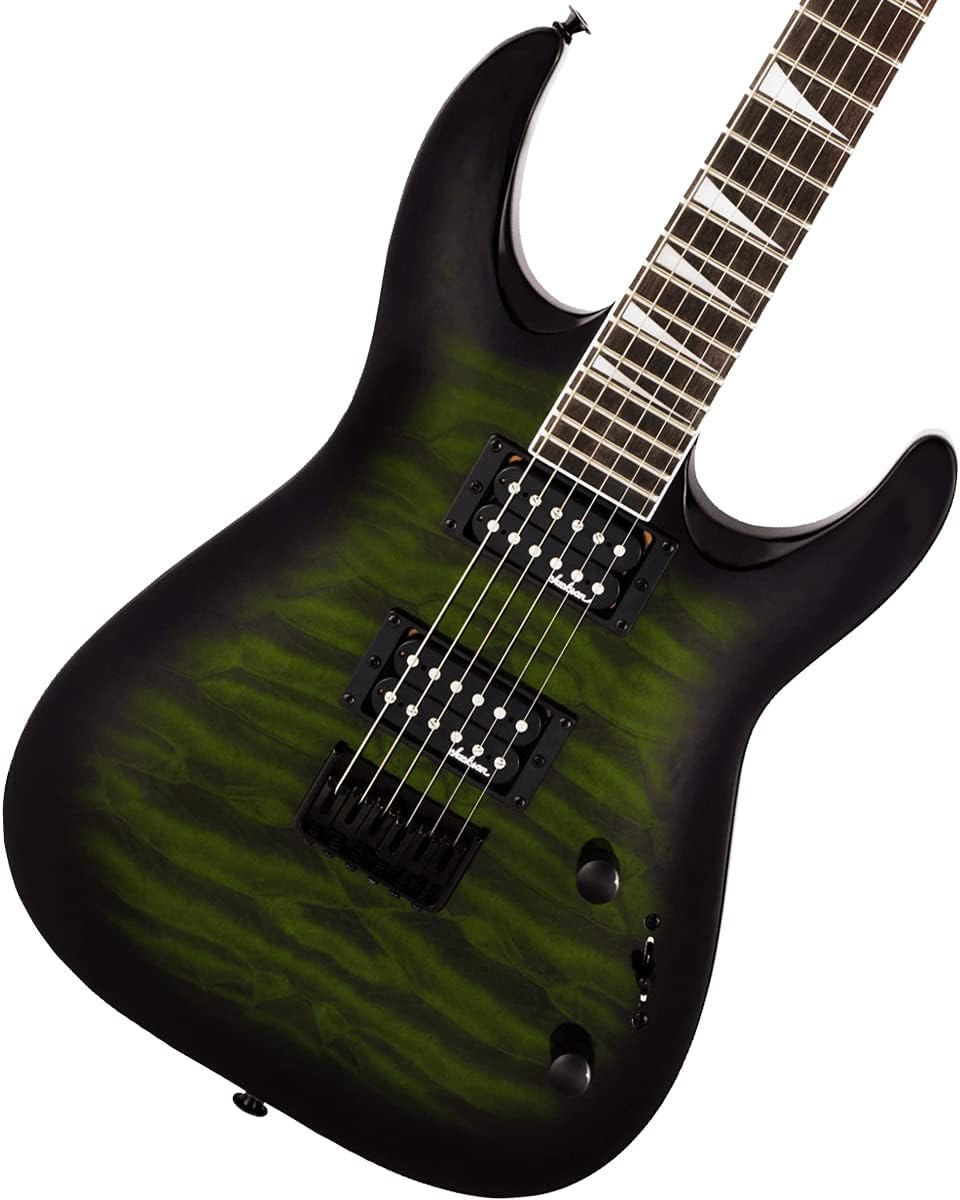 Jackson JS Series Dinky Arch Top JS32Q DKA HT 6-String Electric Guitar with Amaranth Fingerboard (Right-Handed, Transparent Green Burst)