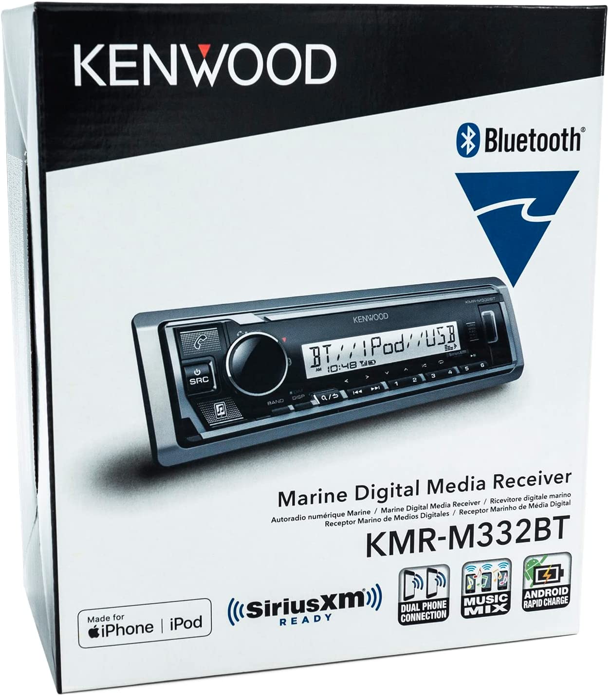 Kenwood KMR-M332BT Marine Single-Din Digital Media Receiver