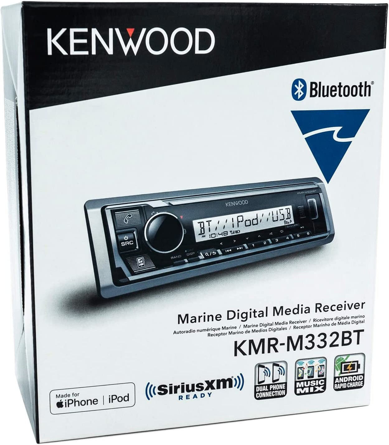 Kenwood KMRM332BT Marine SingleDin Digital Media Receiver