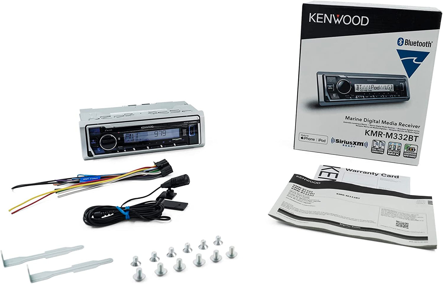 Kenwood KMR-M332BT Marine Single-Din Digital Media Receiver