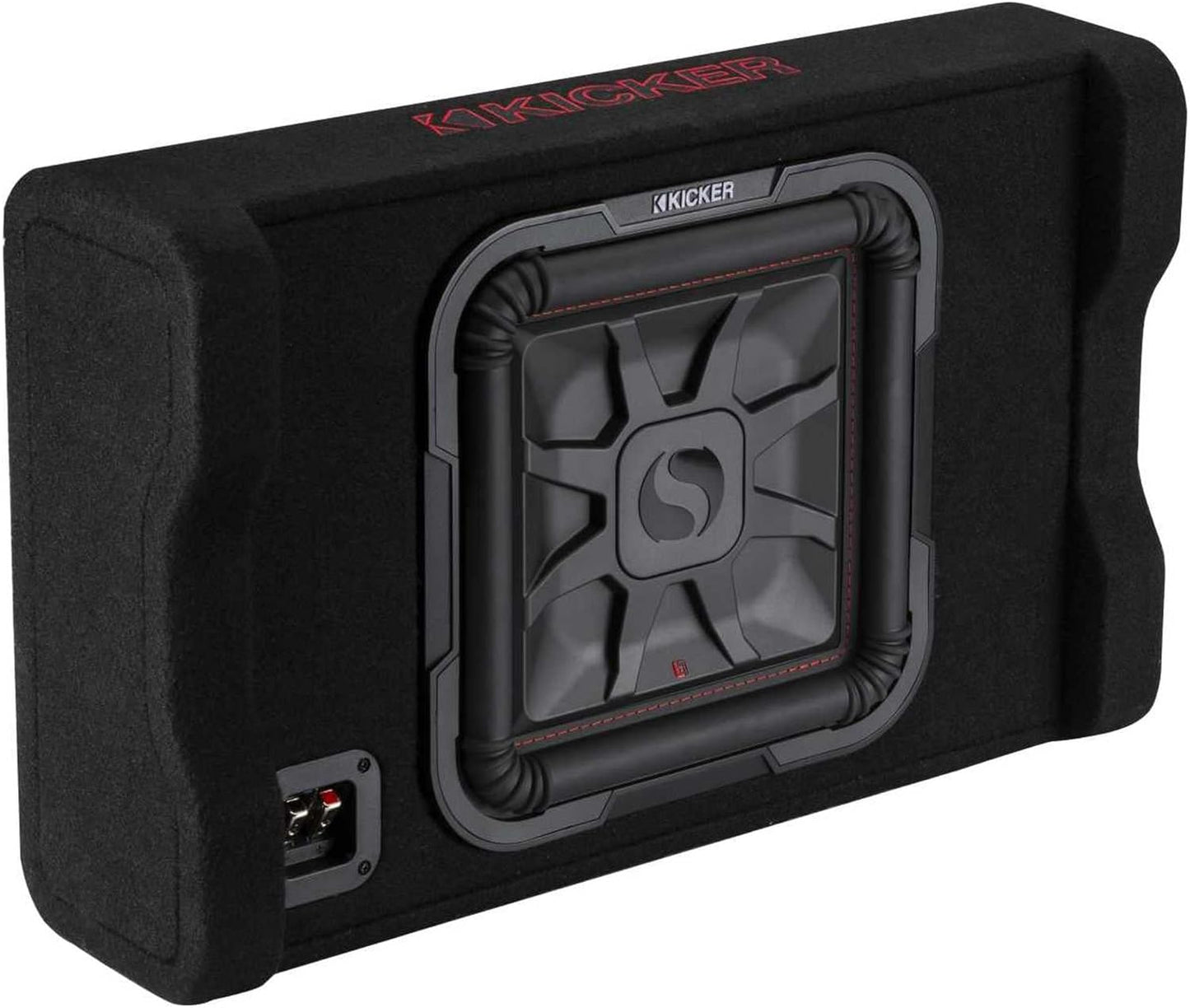 Kicker 49L7TDF122 Sealed Downward-firing Enclosure with L7T 12" Shallow-Mount Square Subwoofer